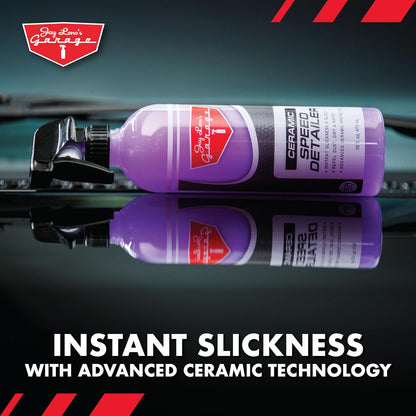 Jay Leno’s Garage Ceramic Speed Detailer Spray Quick Car Detailer for Cars Trucks Motorcycles and Watercraft Enhances Gloss Slickness Hydrophobic Protection Boosts Ceramic Coatings (16 OZ)