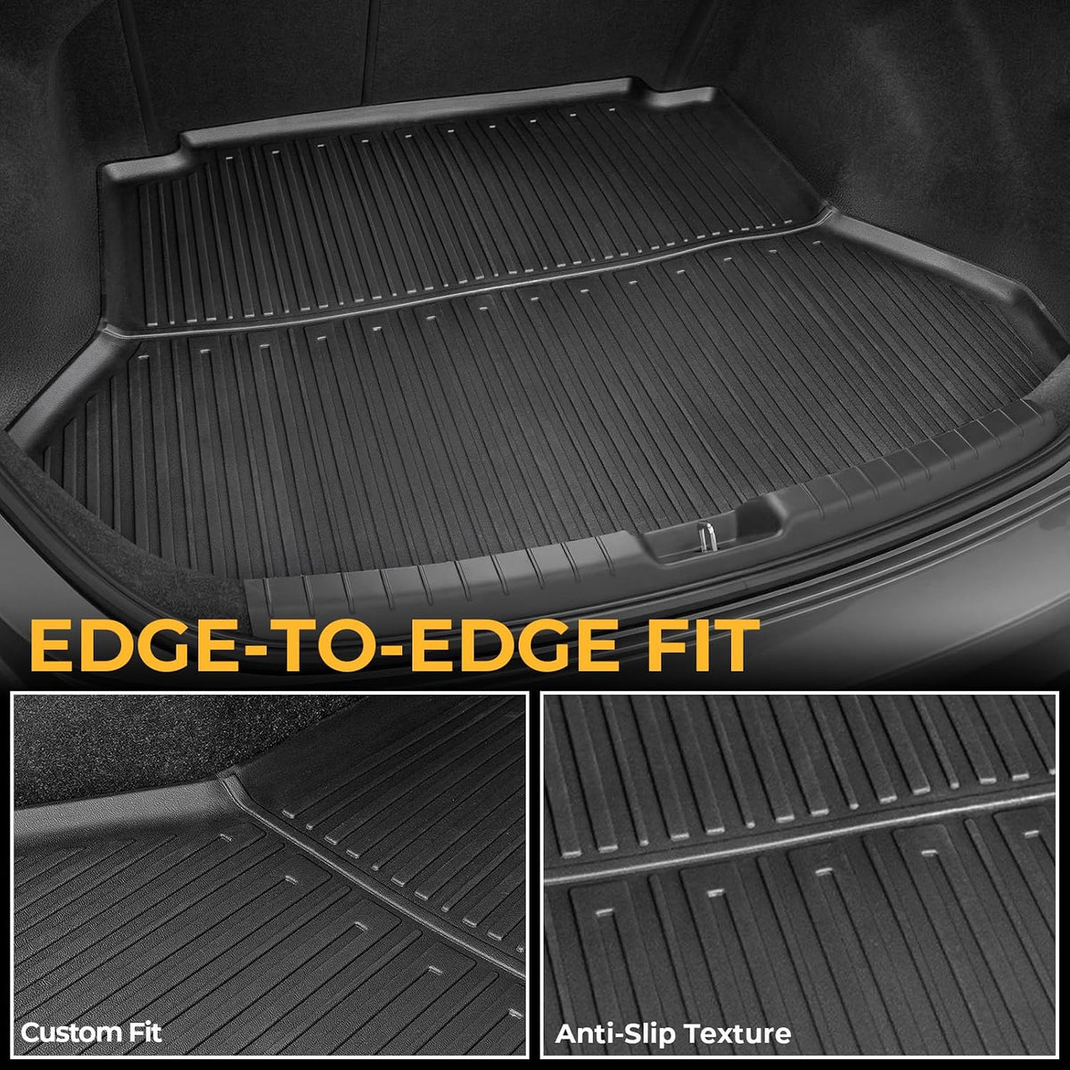 Floor Mats for Hyundai Elantra Gas 2021-2026, All Weather Floor Mats Trunk Cargo Liner and Door Sill Guards Accessories, Full Coverage Set (Not fit Hybrid Models)