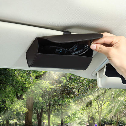 Accmor Sunglasses Holder for Car Sun Visor, Auto Eyeglasses Protective Storage Case, Vehicle Visor Accessories Organizer Box