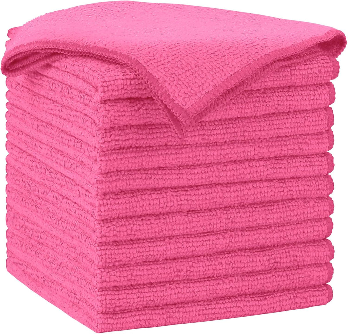 AIDEA Microfiber Cleaning Cloth-12PK, Soft Microfiber Towels for Cars, Absorbent Cleaning Rags, Lint-Free Streak-Free Wash Cloths for House, Kitchen, Window(12in.x12in), Black
