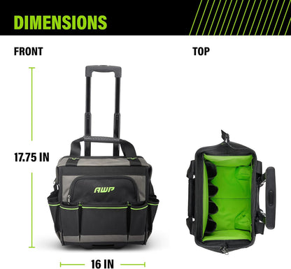 AWP Tool Bags, Premium Tool Bag, Black, Durable Tool Tote, for Professionals and Contractors