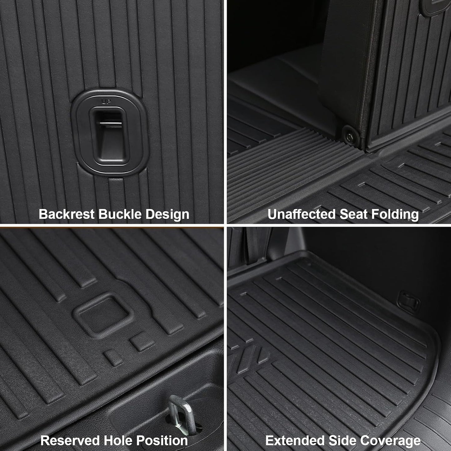Floor Mats for Hyundai Elantra Gas 2021-2026, All Weather Floor Mats Trunk Cargo Liner and Door Sill Guards Accessories, Full Coverage Set (Not fit Hybrid Models)