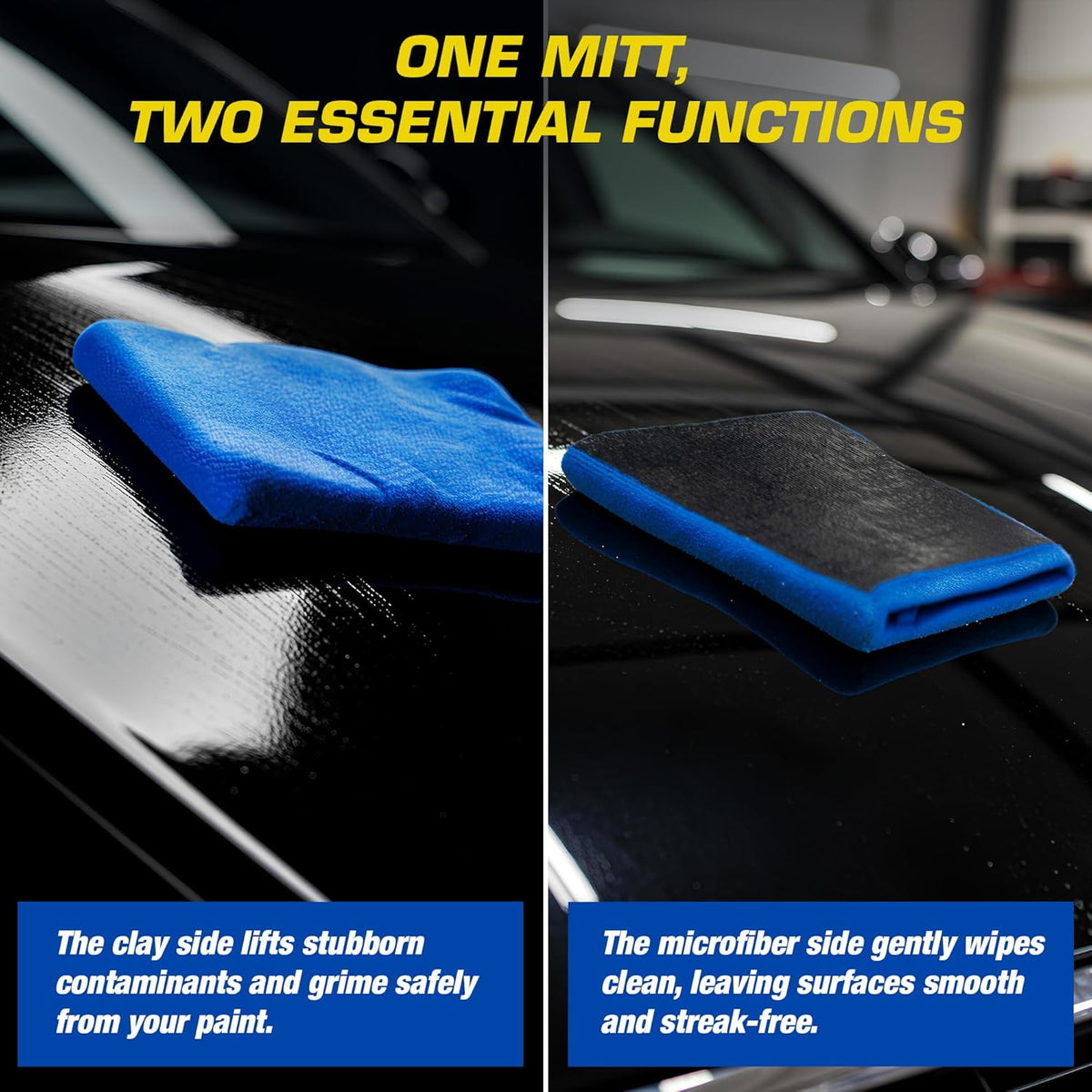 Nobu's Garage - Clay Mitt & Clay Bars Auto Detailing Kit with Waterless Car Wash Ceramic Detail Spray - Car Detail Spray & Lubricant, Quick Detailer Cleaner & Luber - Automotive Claybar Glove