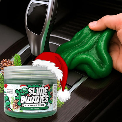 Slime Buddies Car Cleaning Gel Putty - Strawberry Scented Interior Detailing Tool for Cup Holders, Air Vents & Keyboard - Reusable Auto Detailing Accessories - Dust Remover Goop - Gifts for Men Women