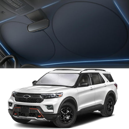 Autovir Sun Shade for Car Windshield - Medium