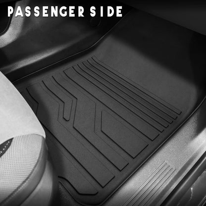 KARPAL Floor Mats for 2007-2013 Chevy Silverado & GMC Sierra 1500 Crew Cab / 2007-2014 2500/3500 HD(Footwell Coverage), All-Weather TPE Custom Fit Floor Liners Car Accessories