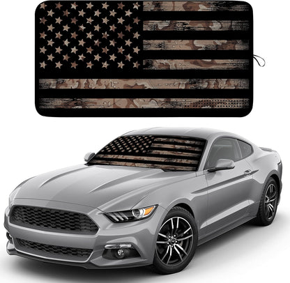 Econour Windshields Sun Shade for Car | Medium Foldable Car Sunshade & Window Tint | UV & Heat Protection Front Window Sun Shield, Keeps Interior Cool, Fits Sedans SUVs & Trucks (57” x 33”)