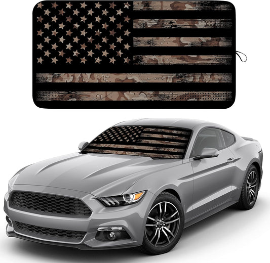 Econour Windshields Sun Shade for Car | Medium Foldable Car Sunshade & Window Tint | UV & Heat Protection Front Window Sun Shield, Keeps Interior Cool, Fits Sedans SUVs & Trucks (57” x 33”)