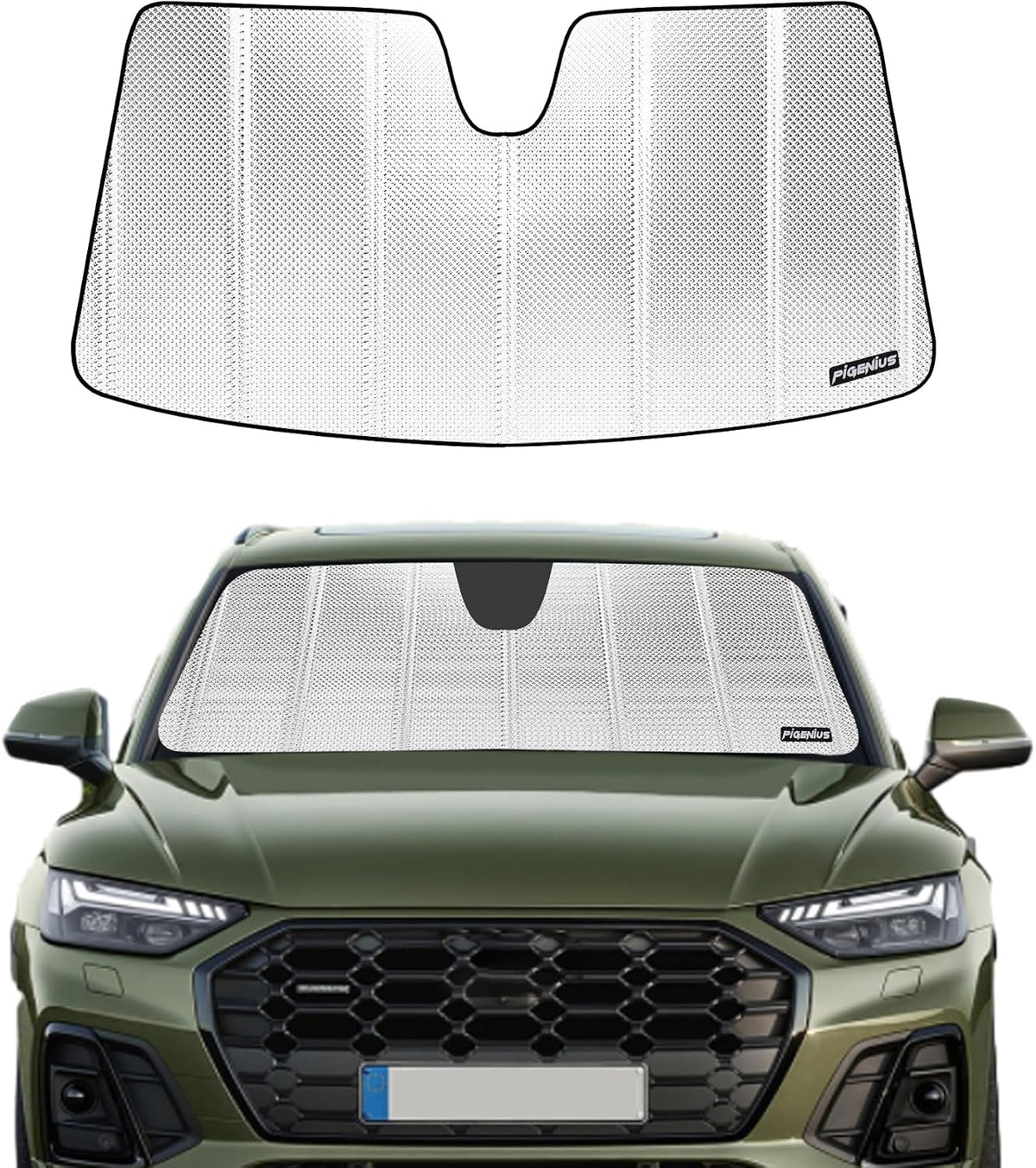 Pigenius Windshield Sunshade for Audi Q5/SQ5 2018-2025, Q5 Sportback/SQ5 Sportback 2021-2025, Q5 PHEV 2020-2025 - AstraGuard