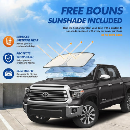 Car Cover Waterproof All-Weather,Heavy-Duty Outdoor Full Exterior Automobiles Sedan/Coupe (Length 186-193 inch) with Windshield Sun Shade Universal Fit Toyota Camry, Tesla Model 3, Accord etc