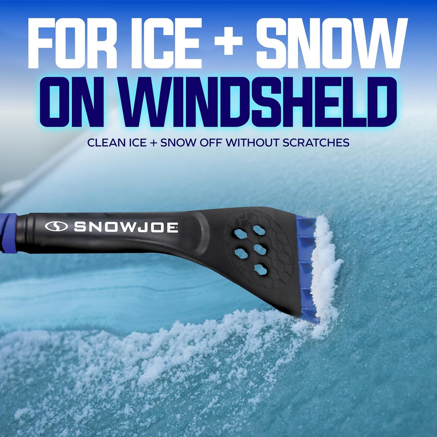 Snow Joe 45" Multi-Purpose Ice Scraper and Extendable Snow Brush for Car Windshield with Foam Grip and 360-Degree Pivoting Brush Head, SJEG-SB45S