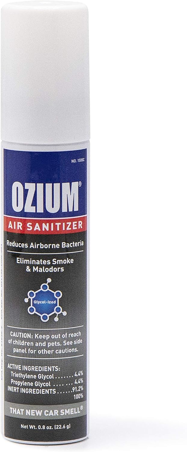 Ozium Air Sanitizer, New Car Scent, 0.8 oz