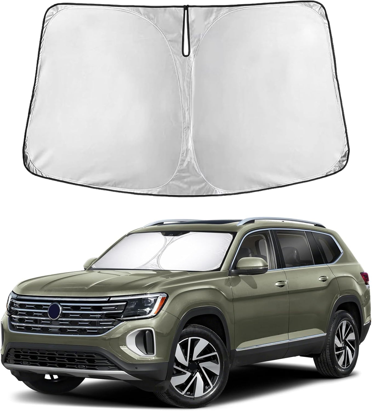 EcoNour Car Windshield Sun Shade | 2025 Upgraded Innovative No-Light-Pass Technology for Maximum Coverage | Foldable Sun Shade Keeps Your Vehicle Cool | Must-Have Car Accessories | Small (59" x 29") - Colors F