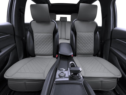 Elantrip 2PCs Front Car Seat Covers Leather Water Proof Seat Protector Universal fit for Most Cars SUVs and Trucks Black