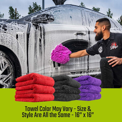 Chemical Guys Car Cleaning Kit - with Car Wash Soap, Wheel Cleaner, Total Interior, Car Wash Mitt - Interior and Exterior Wash Kit with Vehicle Cleaning and Detailing Accessories - 7 Item Kit