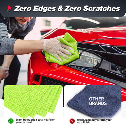 FIXSMITH Shop Towels, Pack of 200, Grey Microfiber Cleaning Cloth Bulk, Microfiber Towels for Cars, All-Purpose Absorbent Cleaning Rags, Dust Cloth for Automotive, Mechanic, Garage, 11.5 x 11.5 inch