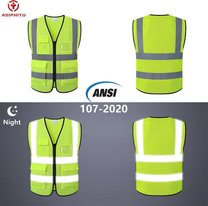 Reflective Safety Vest for Men Women Construction Vest Meet ANSI/ISEA Standard