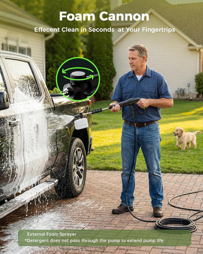 Pressure Washer, Power Washers 4800PSI 2.6GPM with 4 Quick Connect Nozzles, High Pressure Washer for Cars, Fences, Patios, Decks, Boats, Home Use