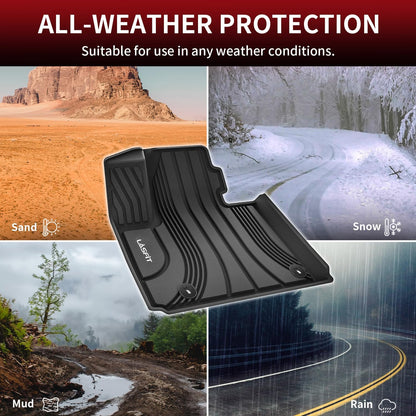 LASFIT Floor Mats Fits for Hyundai Sonata 2020-2026 (Only for FWD & Gas) & Kia K5 2021-2025 (Only for FWD) Custom Fit TPE All Weather Floor Liners Car Mats Accessories, Black