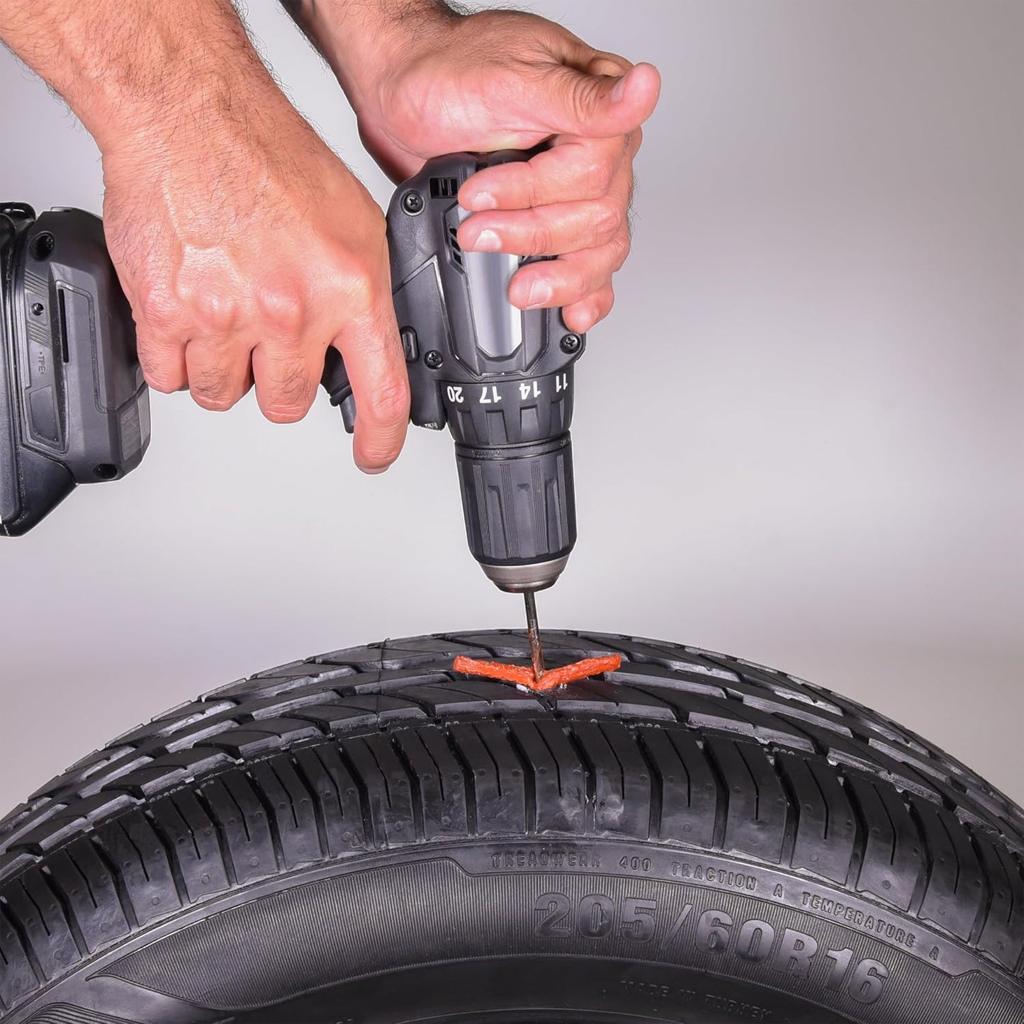 Slime 2040-A Tire Repair Plug Kit, Deluxe, Contains Strings, Tools and Glue, 11 Pieces