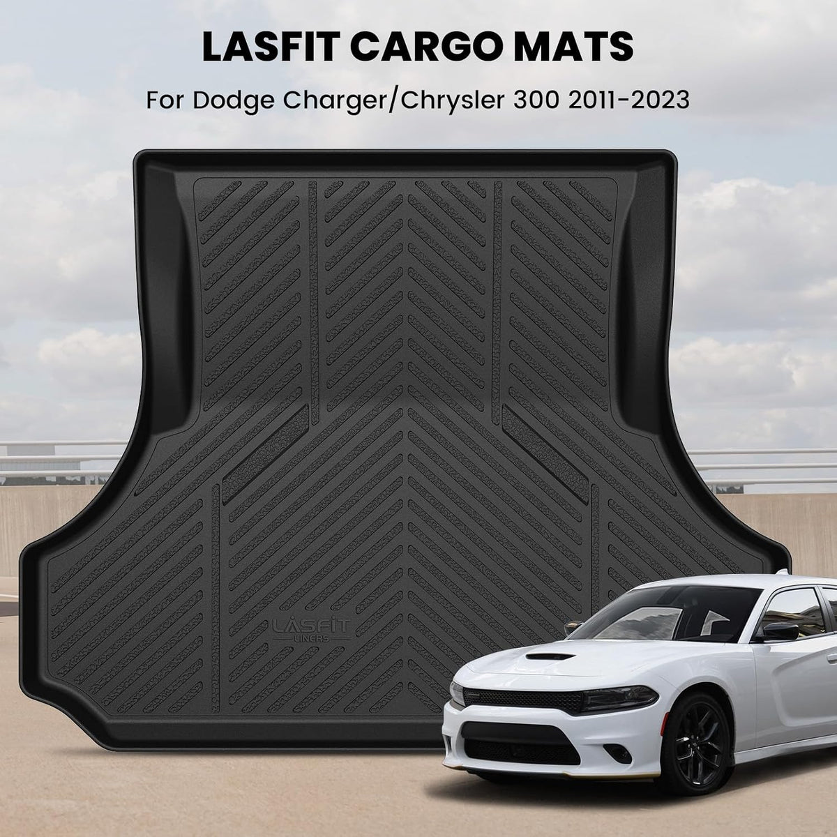 LASFIT Floor Mats for 2019-2025 2026 Ram 2500/3500 Crew Cab Bucket Seat for Carpet & Vinyl Floor (NOT fit Model with PTO Kit), All Weather TPE Custom Fit Car Mats Floor Liners 1st & 2nd Row, Black
