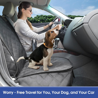 ALLANSING Front Seat Cover for Dogs with Side Flaps, Heavy Duty 900D Waterproof Seat Protector, Protects from Dirt & Scratches, for Pets & Daily Use, Fits Cars SUV Trucks Minivans (2-Pack)