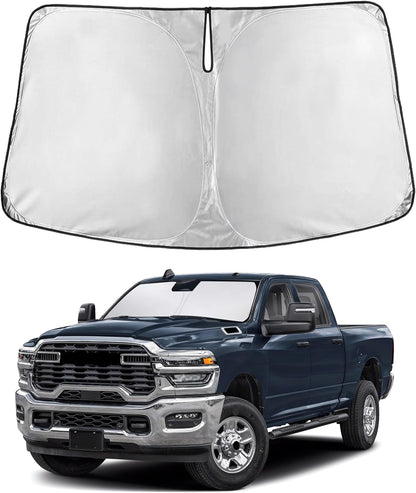 EcoNour Car Windshield Sun Shade | 2025 Upgraded Innovative No-Light-Pass Technology for Maximum Coverage | Foldable Sun Shade Keeps Your Vehicle Cool | Must-Have Car Accessories | Small (59" x 29") - Colors D