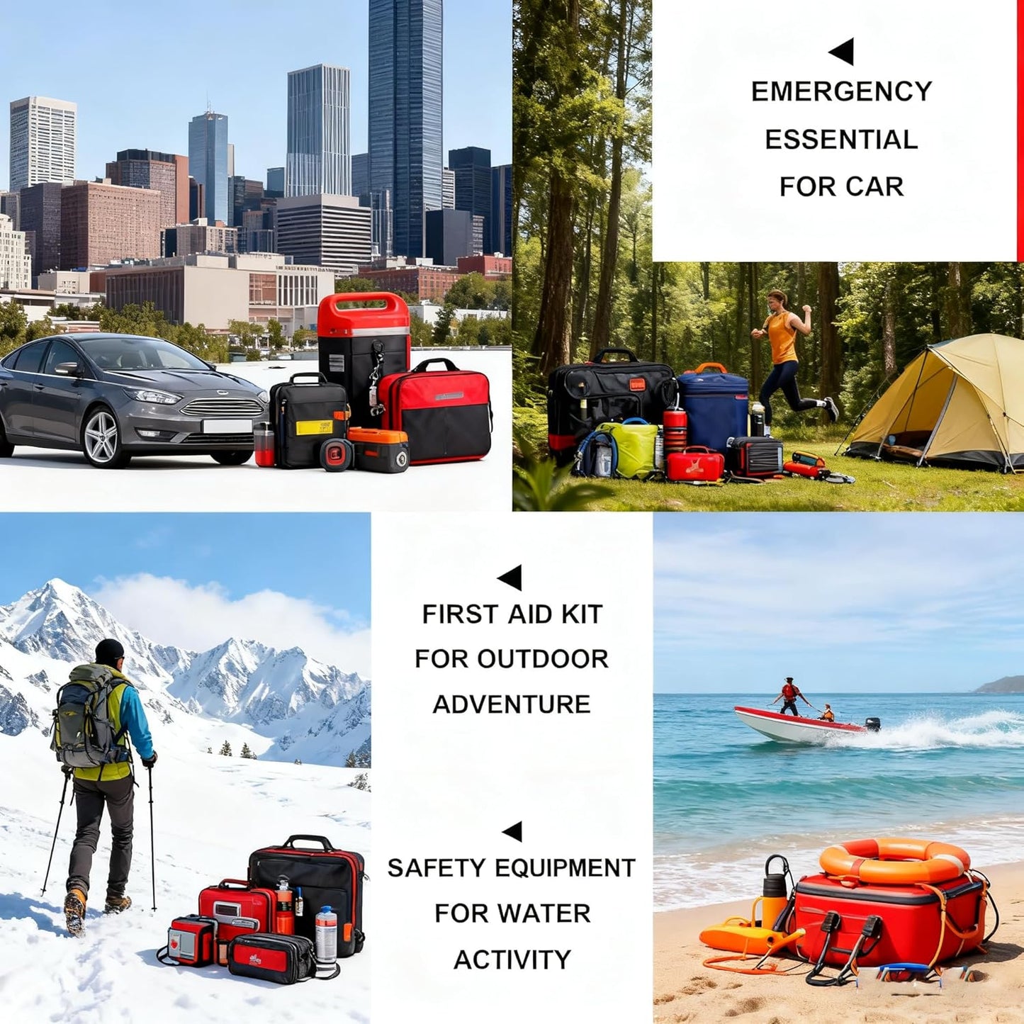 276PCS First Aid Kit Home Car Camping Hiking Emergency Supplies Small Compact Lovely Bag for School Outdoor, Basic Outdoor Essentials Survival Kit for Travel AMORNING