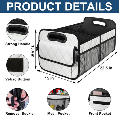Deosk Car Trunk Organizer for SUV, Car Organizers and Storage with Reinforced Handles, Car Accessories for Women/Men 50LWaterproof Polyester Trunk Organizer, Black