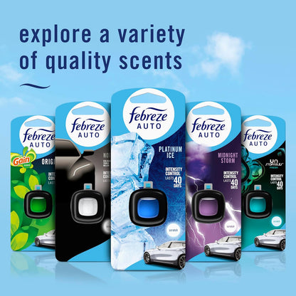 Febreze Odour-Fighting Auto Air Freshener, Car Vent Clip, Old Spice, 4ct