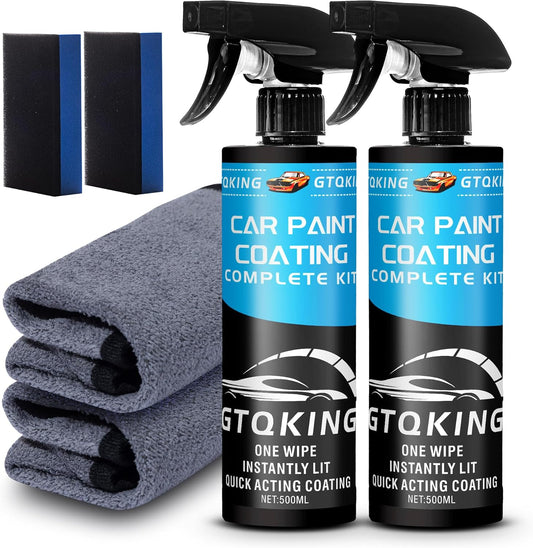 Ceramic Spray Coating –High-Gloss Ceramic Wax –Car Coating Spray 16.91 oz -Provides Long-Lasting Paint Protection For Vehicles With A High-Gloss Finish Enhanced Color, Extremely Hydrophobic (Pack 2)