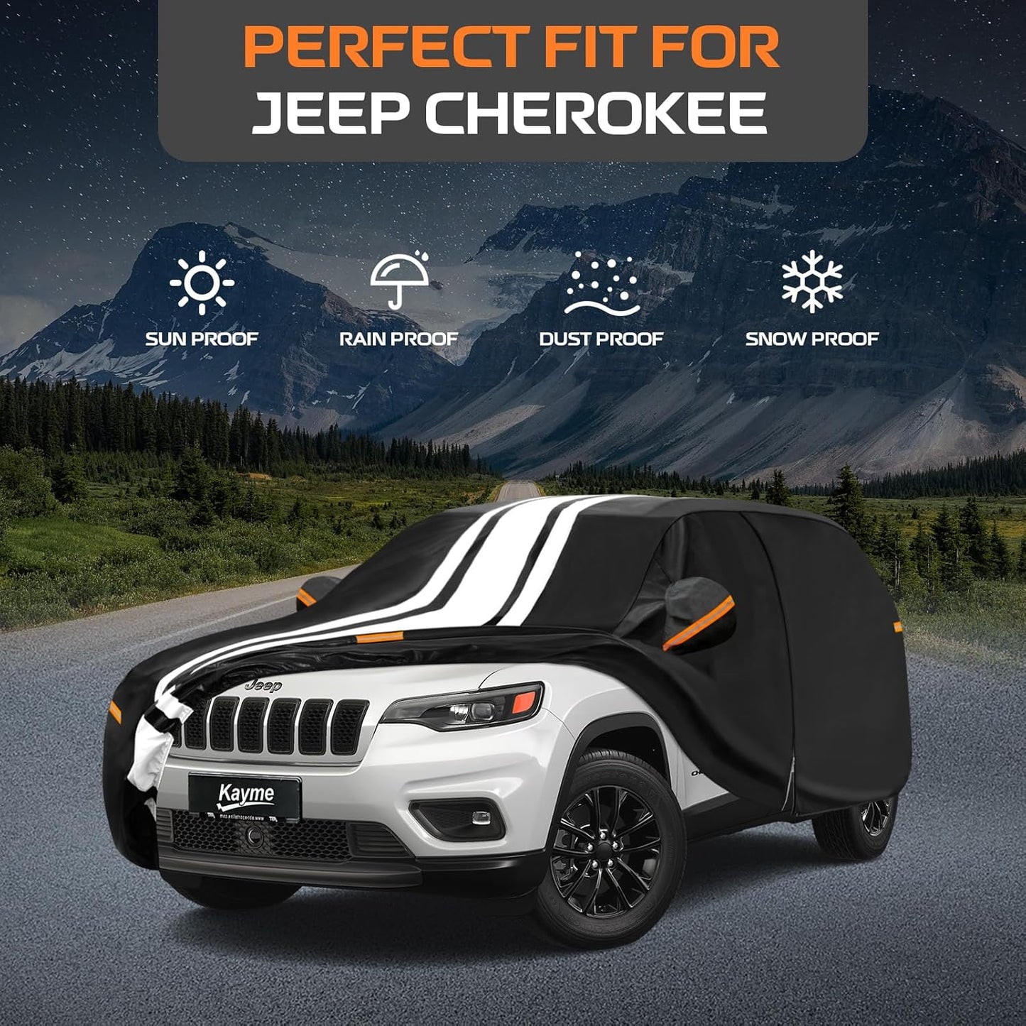 Kayme Heavy Duty Car Cover Custom Fit for BMW 3 Series 320i 325i 328i 330i 335i (1982-2026), Outdoor Full Exterior Cover with Tape and Towel, Rain Snow Sun UV Protection. - Colors B