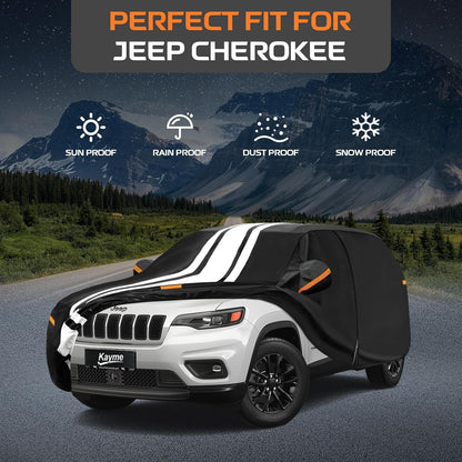 Kayme Heavy Duty Car Cover Custom Fit for BMW 3 Series 320i 325i 328i 330i 335i (1982-2026), Outdoor Full Exterior Cover with Tape and Towel, Rain Snow Sun UV Protection. - Colors B