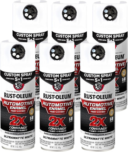 Rust-Oleum 2X Automotive Enamel Custom Spray 5-in-1 Spray Paint, 12 oz, Gloss Clear
