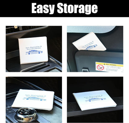 Pacific Mailer Auto Registration and Insurance Card Holder 2 Packs Car Document ID Holder Glove Box Organizer Car Accessories, Black