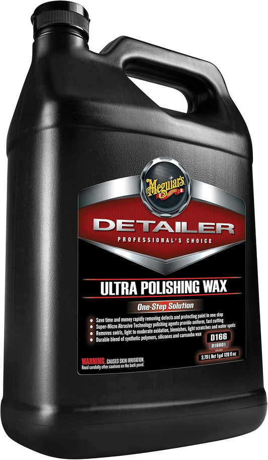 Meguiar's D15601 Synthetic X-Press Spray Wax for Car Detailing, Creates a Deep Shiny Look, Can Be Applied to Wet or Dried Paint and In Direct Sunlight, Moisture Rolls Off Waxed Paint, 1 Gallon