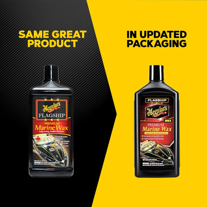 Meguiar's M6332 Flagship Premium Marine Wax, Easy to Use Boat Polish and Wax, Remove Scratches, Swirls, and Oxidation While Leaving Lasting Protection, 32 Oz Bottle