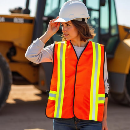 G & F Products High Visibility Reflective Safety Vest, One Size, Machine Washable Work Vest for Jobsite Safety