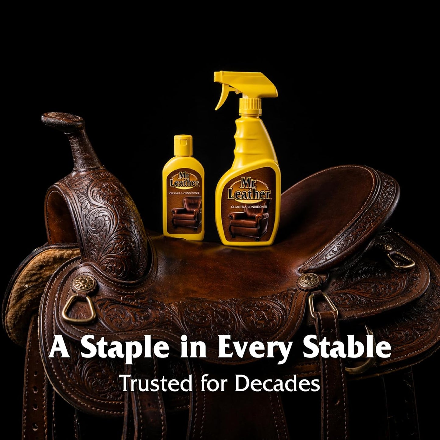 Cleaner and Conditioner - Safe for All Leather & Vinyl - Hydrate and Shine with Water-Repellent Protection for Couches, Car Interior, Shoes, and Bags (16 oz)