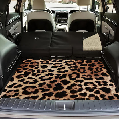 Universal Car Trunk Mat 29" x 39",Purple Colorful Flowers All Weather Trunk Protection Cargo Liner, Durable Cargo Mat Rear Trunk Liner,Stylish Vehicle Interior Accessories Suitable for Most Car Models