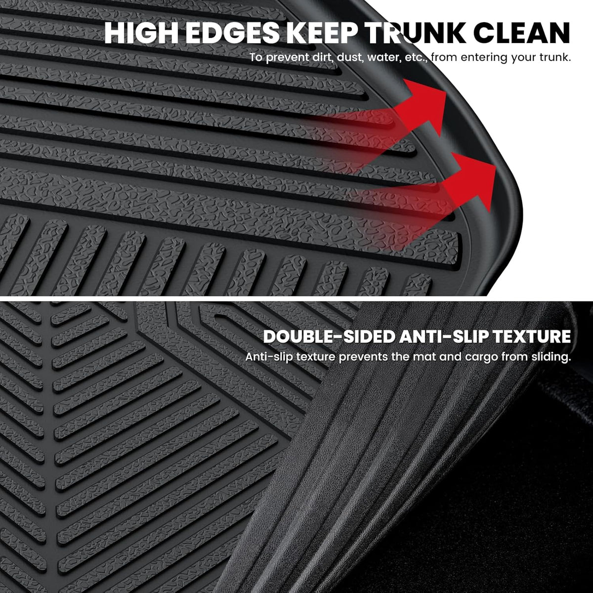 LASFIT Cargo Liner for Honda CR-V 2026 2025 2024 2023 (Gasoline & Hybrid & e:FCEV) All Weather TPE Car Trunk Mat (Upper Position), Cargo Only Black
