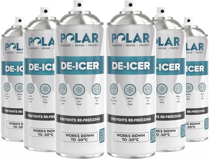 Polar De-Icer Spray for Car Windshield - 2 x 17 Fl Oz | Fast-Acting & Stops Re-Freezing | Instantly Melts Ice and Frost at −4°F | Spray Deicer for Car Windscreens, Mirrors, Headlights, Locks & Gates