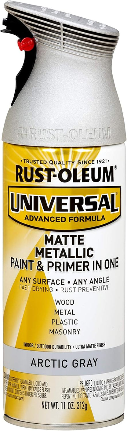 Rust-Oleum 302151 Universal All Surface Clear Topcoat Spray, 11 oz, Dead Flat Clear - Colors A