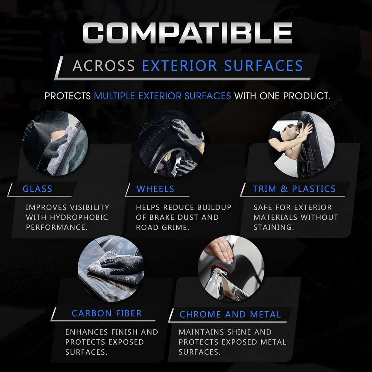 Graphene Ceramic Coating - Ceramic Spray Coating for Cars - Hydrophobic Protection Repels Water - Enhances Gloss and Shine - Protects Paint from Contaminants and Water Spots (16oz)