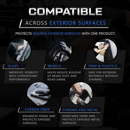 Graphene Ceramic Coating - Ceramic Spray Coating for Cars - Hydrophobic Protection Repels Water - Enhances Gloss and Shine - Protects Paint from Contaminants and Water Spots (16oz)
