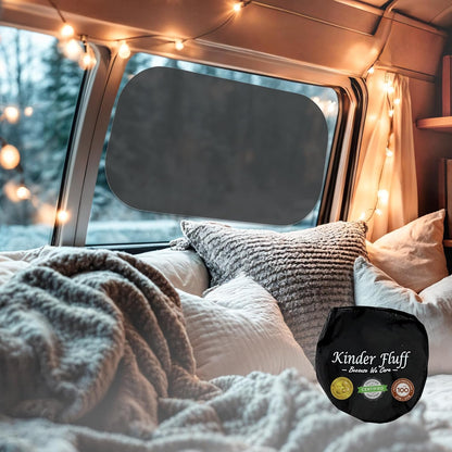 Car Window Shades - Certified 99.79% UVA & 99.95% UVB sun protection. Award winning car sun shade for side windows. 4 Pack (2 Transparency options) 20" x 12" -window shade for car baby by Kinder Fluff