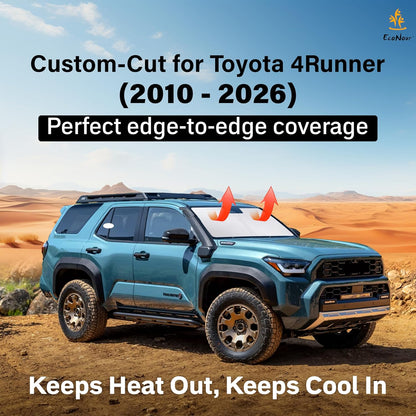 EcoNour Car Windshield Sun Shade | 2025 Upgraded Innovative No-Light-Pass Technology for Maximum Coverage | Foldable Sun Shade Keeps Your Vehicle Cool | Must-Have Car Accessories | Small (59" x 29") - Colors I