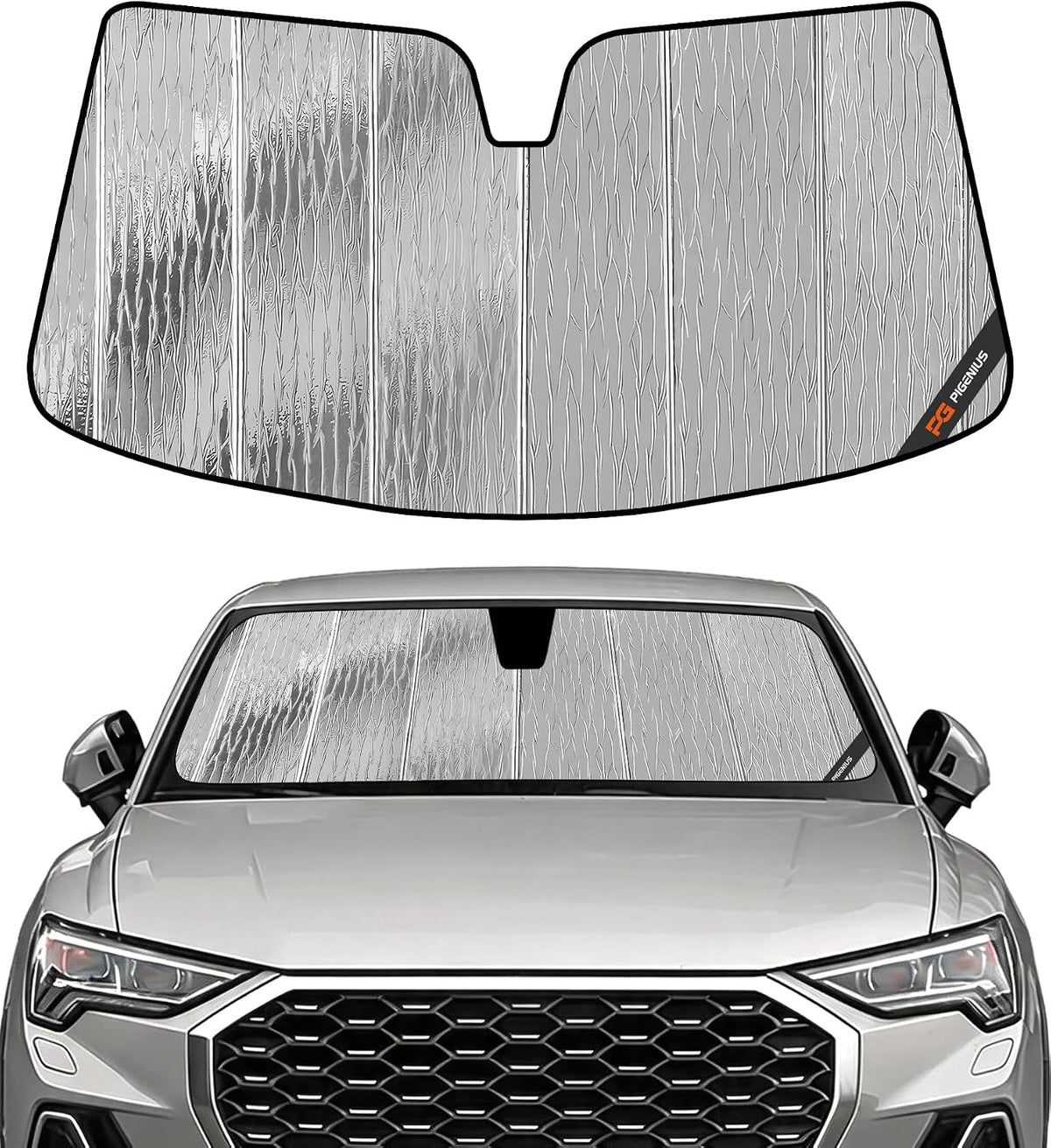 Pigenius Windshield Sunshade for Audi Q5/SQ5 2018-2025, Q5 Sportback/SQ5 Sportback 2021-2025, Q5 PHEV 2020-2025 - AstraGuard