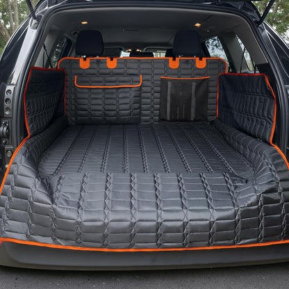 Reliadura SUV Cargo Liner for Dogs, Waterproof Dog Trunk Cover with Bumper Flap Protector, Pet Cargo Mat for SUVs Sedans Vans, Non-Slip Scratchproof Dog Seat Cover, Large Size Universal Fit