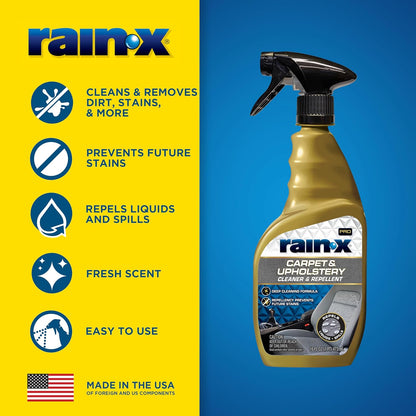 Rain-X 620232SRP All-Interior Cleaner Protectant & Repellent for Car Interiors, Cleans + Repels Liquid Spills & Dust without Residue, Cherry Scent 16 Fl Oz.